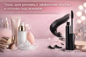 Тушь для ресниц с эффектом объёма и основа под макияж: назначение, особенности, состав, правила выбора и применения
